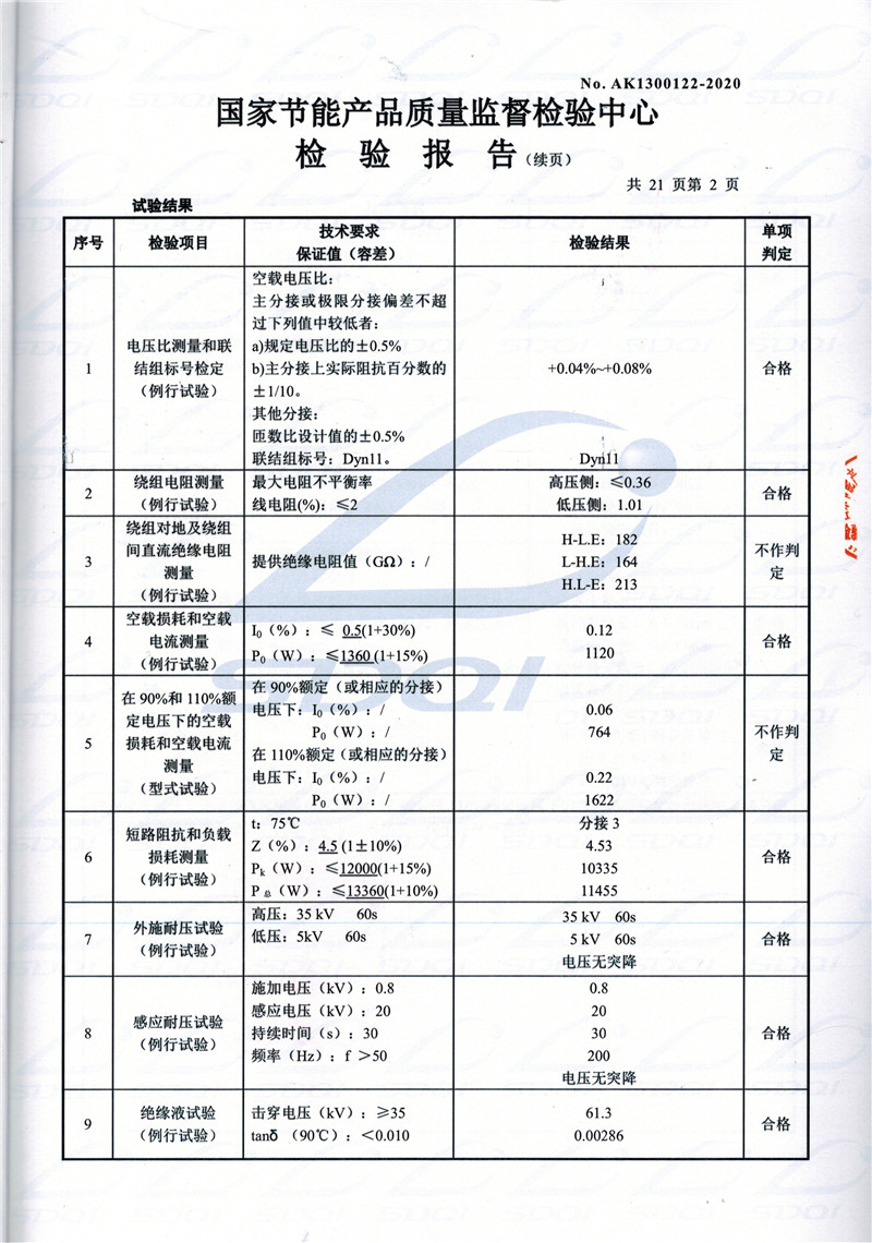 高低压试验报告-S11-1250昭阳昭阳昭阳油浸式变压器-2.jpg